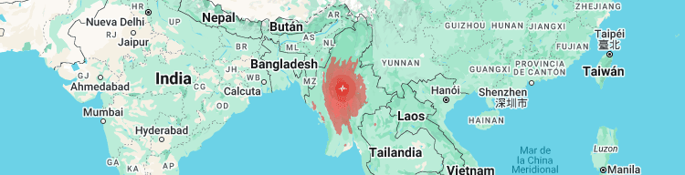 Birmania: 144 muertos y 732 heridos por terremoto de 7,7