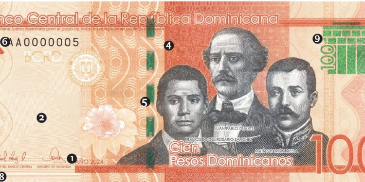 BCRD pone en circulación billetes de RD$100 y RD$200, año 2024