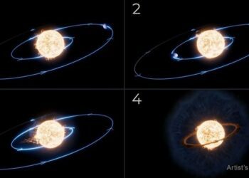 Una galaxia cercana se fragmenta por fuerza gravitacional rival