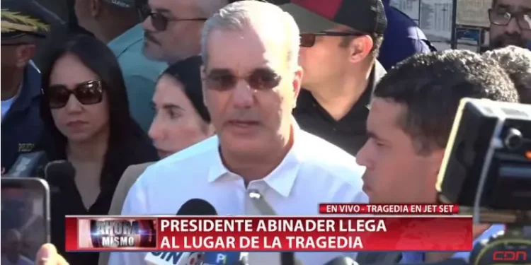 Abinader en el lugar de la tragedia: "Salvar vidas es ahora lo primordial"