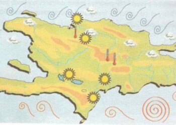 Aguaceros dispersos por vaguada en República Dominicana