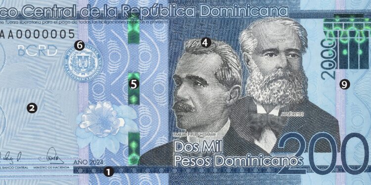 BCRD pone en circulación billetes de RD$2,000 del año 2024