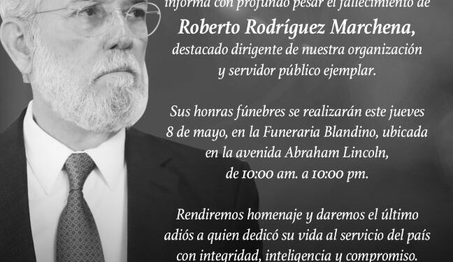 Honras fúnebres de Roberto Marchena serán este jueves; Danilo destaca su ética