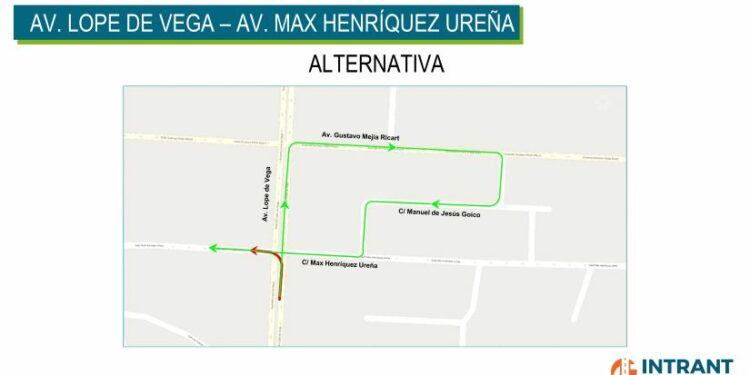 Restricción de giros en Lope de Vega transforma el tránsito capitalino