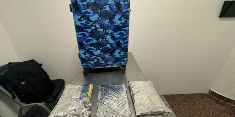 Cae un español en el AILA con supuesta droga en maleta de doble fondo