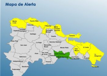 COE mantiene a RD con ocho provincias en alerta amarilla y una en verde