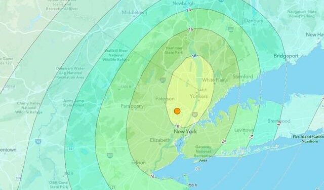 Temblor sacude este sábado a Nueva York y Nueva Jersey