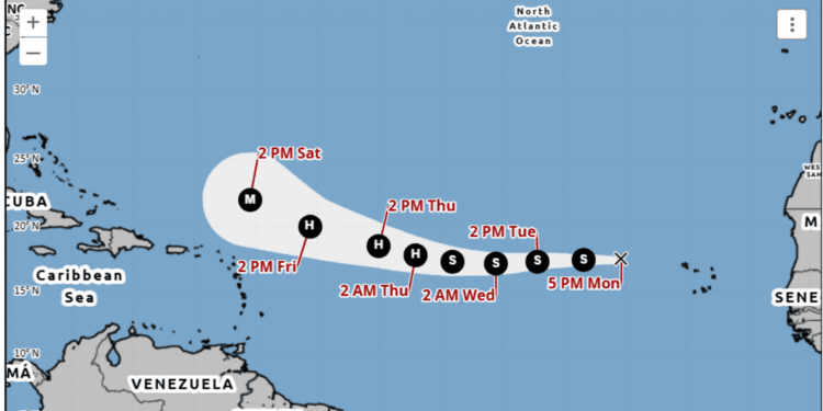 Tormenta tropical Erin podría convertirse en huracán en los próximos días - DiarioDigitalRD
