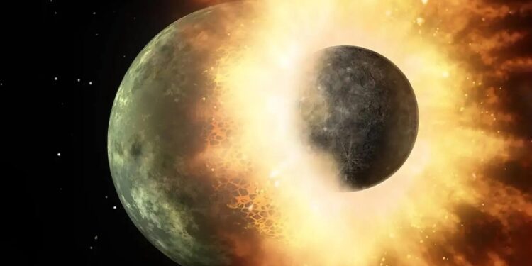 El impacto colosal que convirtió a la Tierra en planeta azul