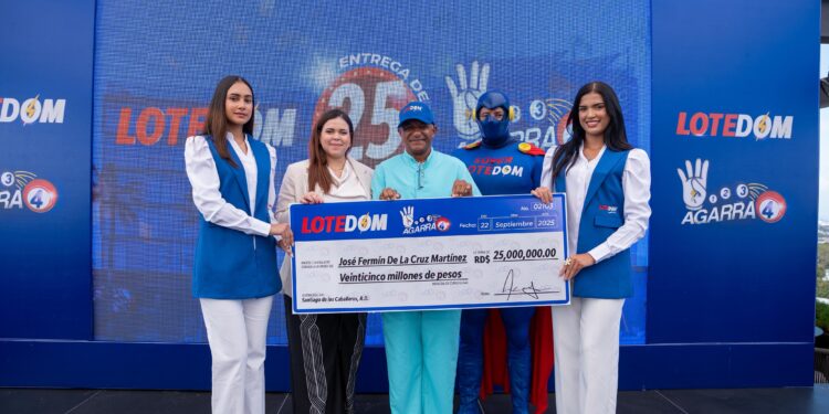 Trabajador del paisajismo gana RD$25 millones en sorteo Agarra 4 de Lotedom