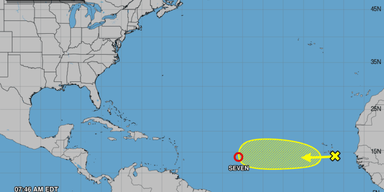 La temporada ciclónica se activa: depresión Tropical 7 se forma en el Atlántico