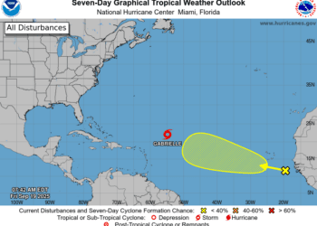 Gabrielle apunta al Atlántico: puede ser huracán este domingo