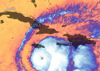 El satélite Sentinel-3 capturó la imponente imagen del huracán 'Melissa'