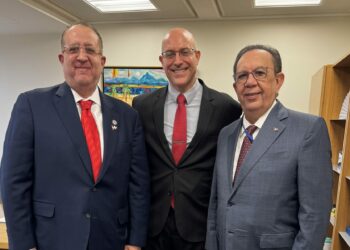 Valdez Albizu y Magín Díaz se reúnen con director del FMI