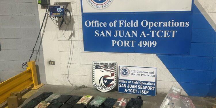 Decomisan en Puerto Rico 530 kilogramos de cocaína en barco procedente de RD